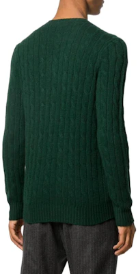 Polo Ralph Lauren SS22 绿色纯色麻花针织毛衣 710775749-019 Shop Polo Ralph Lauren SS22 绿色纯色麻花针织毛衣 710775749-019