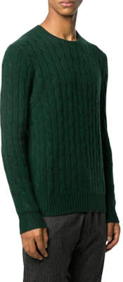 Polo Ralph Lauren SS22 绿色纯色麻花针织毛衣 710775749-019 Purchase Polo Ralph Lauren SS22 绿色纯色麻花针织毛衣 710775749-019