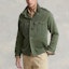 Shop Polo Ralph Lauren SS22 綠色長袖純棉襯衫 MNPOWOV16821975-300