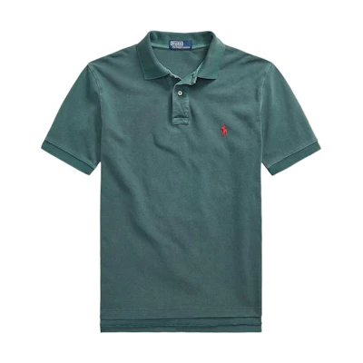 Polo Ralph Lauren SS22 Solid Mesh Logo Polo Shirt Dark Green. MNPOKNI1N821690