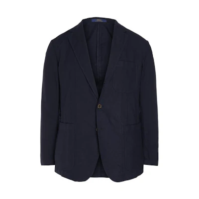Polo Ralph Lauren SS22 Solid Navy Blue Long Sleeve Blazer. MNPOSPC27620255