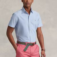 Shop Polo Ralph Lauren SS22 Camisa Oxford Manga Corta Azul. MNPOWOV1N820050-400