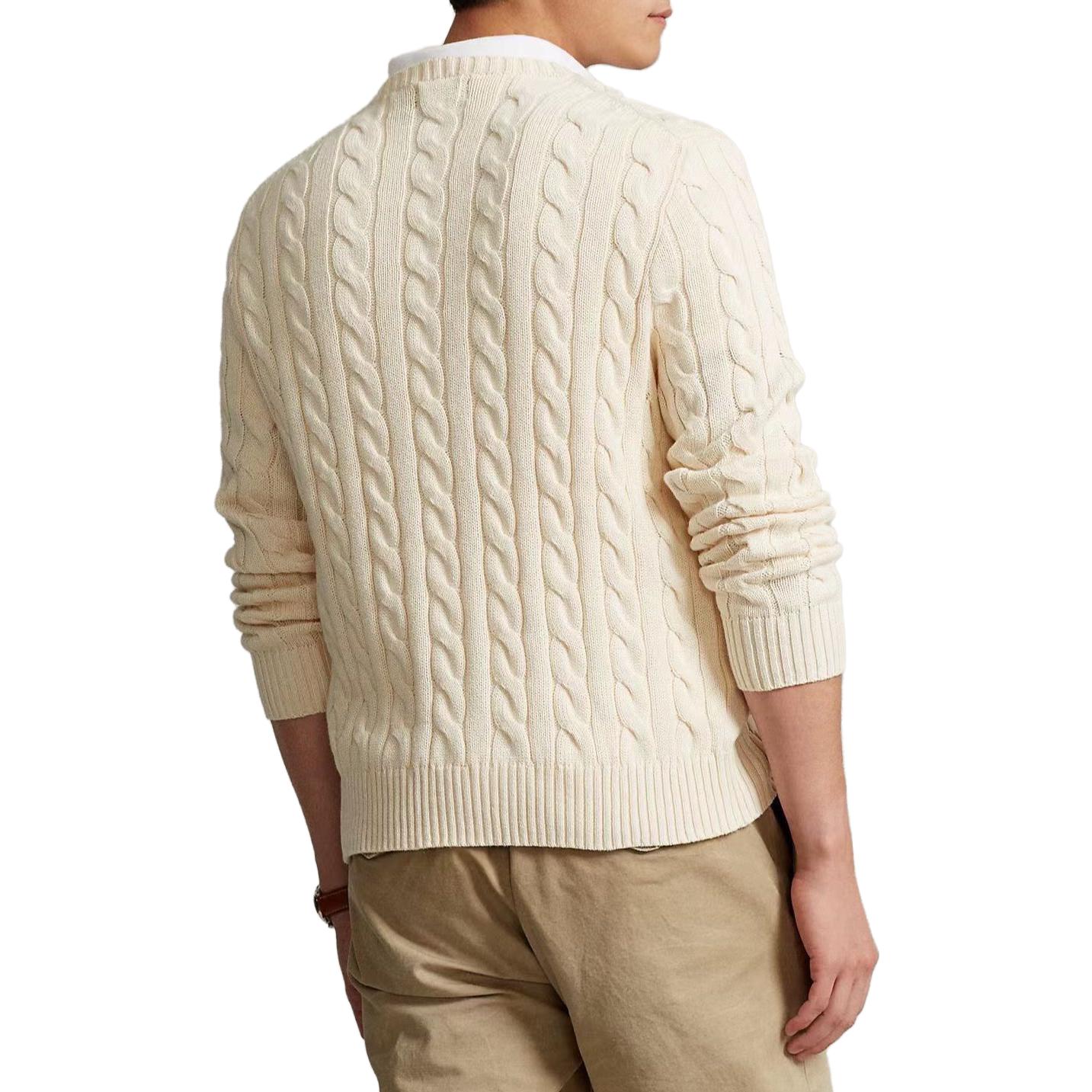 Purchase Polo Ralph Lauren SS22 米色刺繡Logo長袖圓領毛衣。 710775885-024