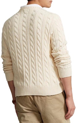 Polo Ralph Lauren SS22 米色刺繡Logo長袖圓領毛衣。 710775885-024 Purchase Polo Ralph Lauren SS22 米色刺繡Logo長袖圓領毛衣。 710775885-024