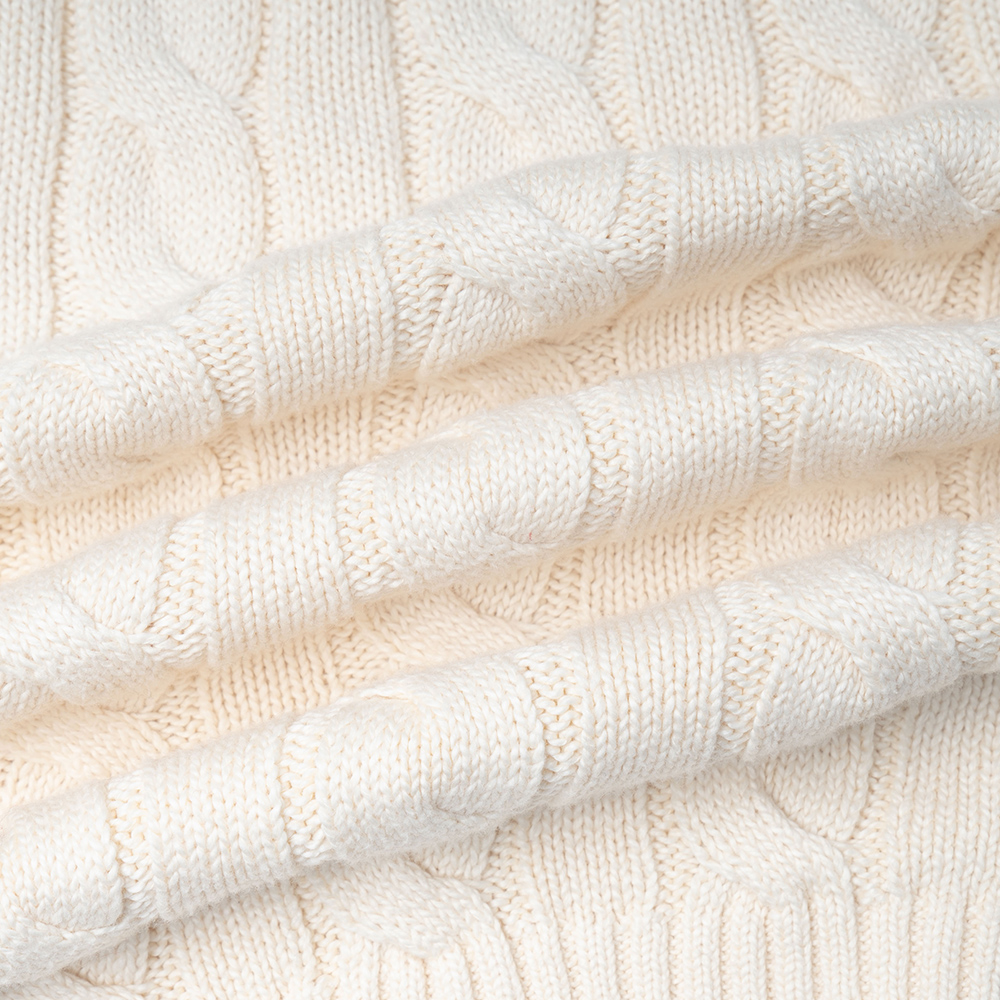 Details for Polo Ralph Lauren SS22 米色刺繡Logo長袖圓領毛衣。 710775885-024