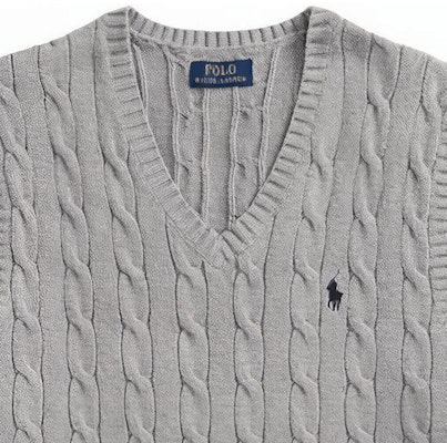 Chaleco de Punto Trenzado de Algodón Polo Ralph Lauren SS22 Hombre Gris. MNPOSWE1CM20042-020 Details for Chaleco de Punto Trenzado de Algodón Polo Ralph Lauren SS22 Hombre Gris. MNPOSWE1CM20042-020