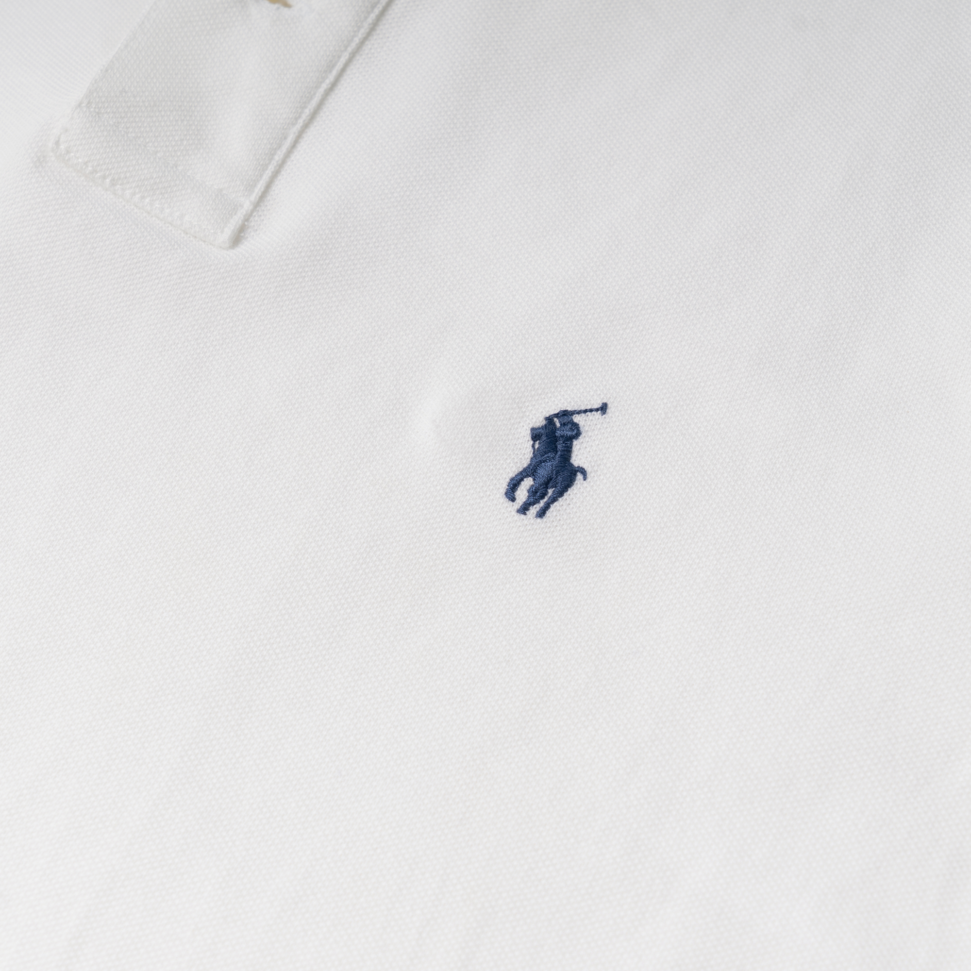 Shop Polo Ralph Lauren SS22 Classic White Cotton Polo Shirt with Embroidered Logo for Men 710666997-001