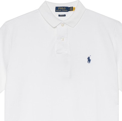 Polo Ralph Lauren SS22 Classic White Cotton Polo Shirt with Embroidered Logo for Men 710666997-001 Cheap Polo Ralph Lauren SS22 Classic White Cotton Polo Shirt with Embroidered Logo for Men 710666997-001