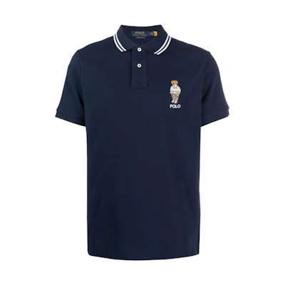 Polo Ralph Lauren SS22 Colorblock Slim Fit Short Sleeve Polo Shirt Navy Blue Mens 710867573-003