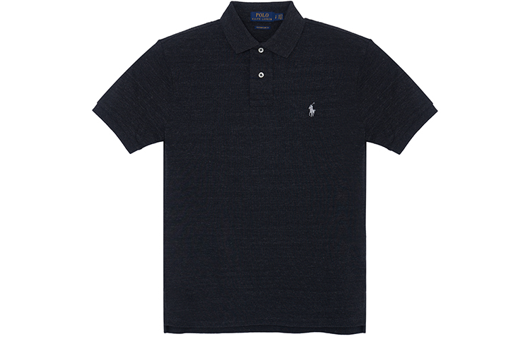 Order Polo Ralph Lauren SS22 Slim Fit Kaos Berkerah Hitam Pria. 710680784-011