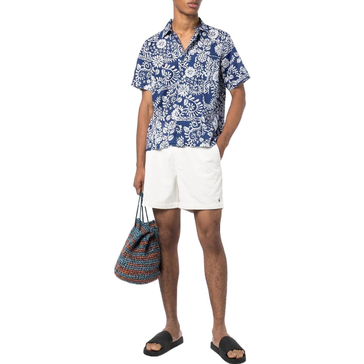 Polo Ralph Lauren SS22 Floral Print Short-Sleeve Shirt Blue 710864185-001 圖 3