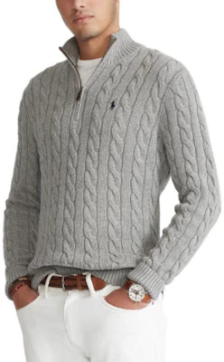 Polo Ralph Lauren SS22 灰色刺繡標誌半拉鍊針織毛衣 MNPOSWE16820447-020 Details for Polo Ralph Lauren SS22 灰色刺繡標誌半拉鍊針織毛衣 MNPOSWE16820447-020