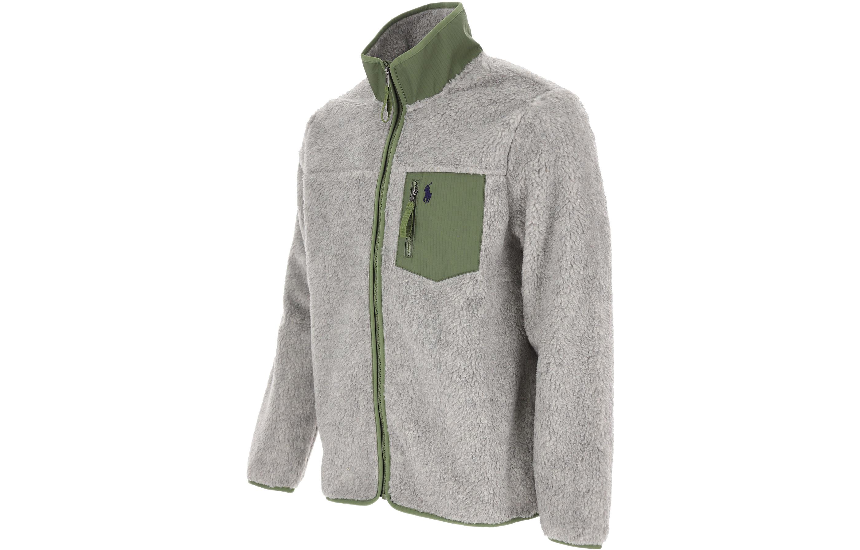 Polo Ralph Lauren SS22 Grey High-Neck Zip Jacket with Logo Embroidery for Men. 710857874-003 圖 4