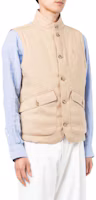 Shop Polo Ralph Lauren SS22 Kendal 扣環立領口袋背心 卡其色. 710861989001MEDIUM
