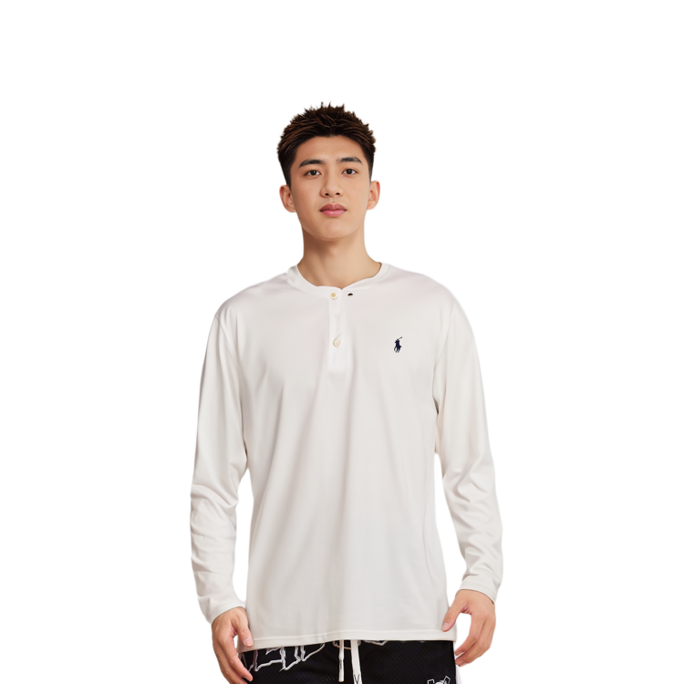 Lookbook Polo Ralph Lauren SS22 刺繡Logo短袖襯衫 白色 男款 710790058-002