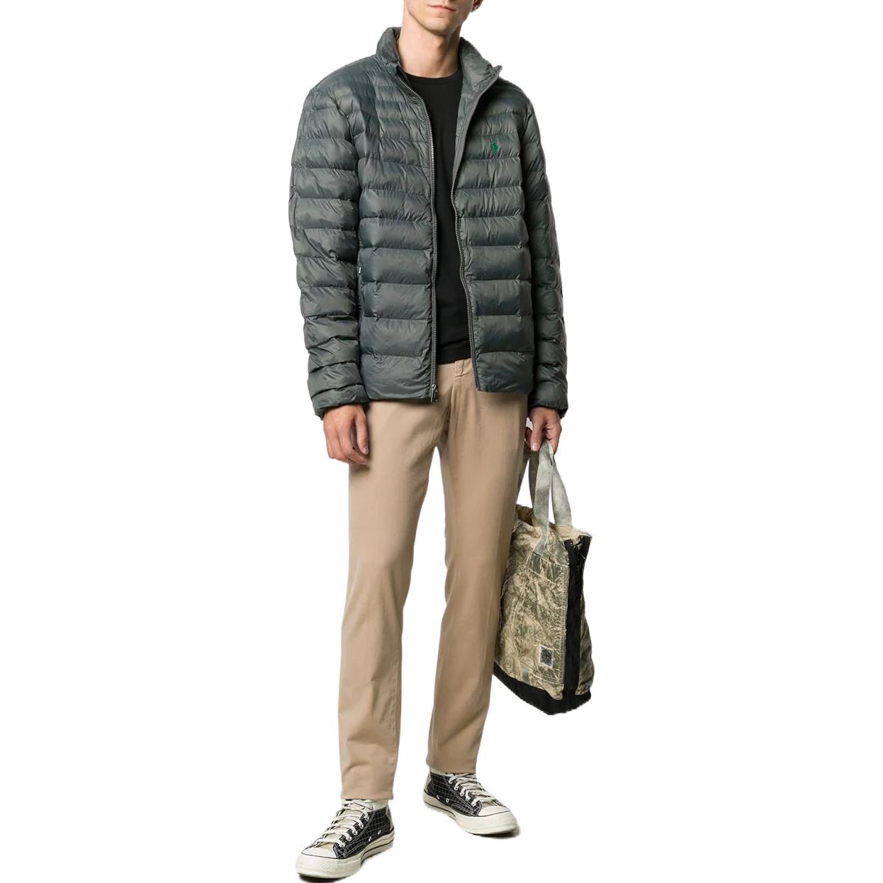 Polo Ralph Lauren SS22 Logo Embroidered Stand Collar Jacket Grey 710810897-011 圖 3