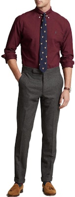 Polo Ralph Lauren SS22寬鬆款刺繡小馬長袖襯衫酒紅色 MNPOWOV16822491-600 Lookbook Polo Ralph Lauren SS22寬鬆款刺繡小馬長袖襯衫酒紅色 MNPOWOV16822491-600