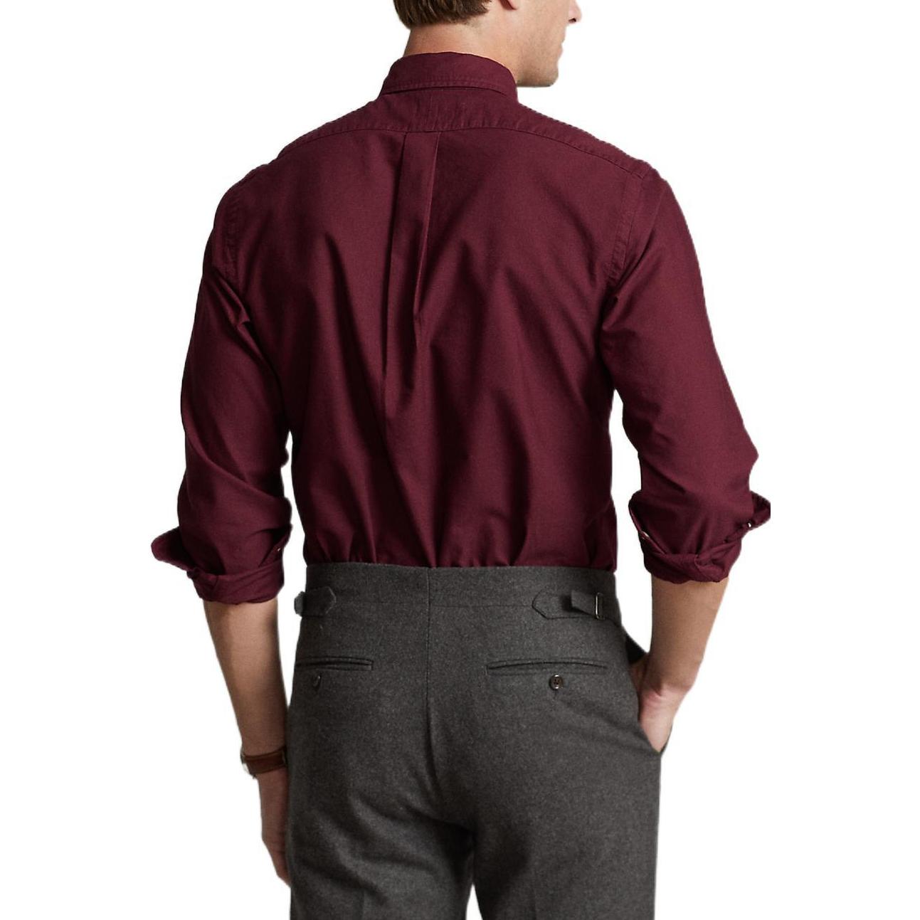 Purchase Polo Ralph Lauren SS22寬鬆款刺繡小馬長袖襯衫酒紅色 MNPOWOV16822491-600