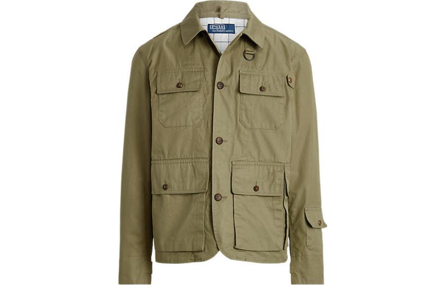 Polo Ralph Lauren SS22 Multi-Pocket Solid Long-Sleeve Jacket Army Green MNPOOTW16020803-300