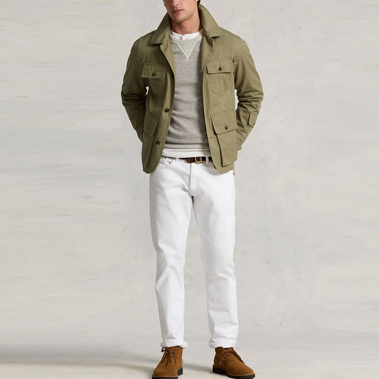 Lookbook Polo Ralph Lauren SS22 多口袋長袖外套 軍綠色 MNPOOTW16020803-300