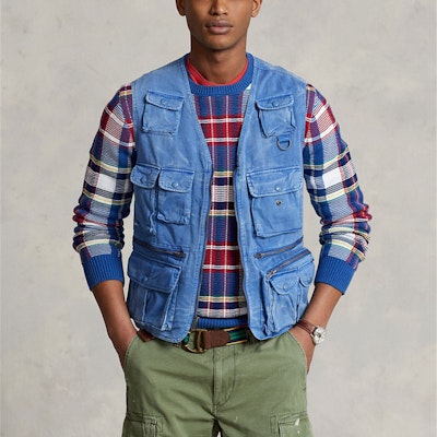 Polo Ralph Lauren SS22 多口袋拉链马甲 蓝色 (). MNPOOTW1N220112 Shop Polo Ralph Lauren SS22 多口袋拉链马甲 蓝色 (). MNPOOTW1N220112