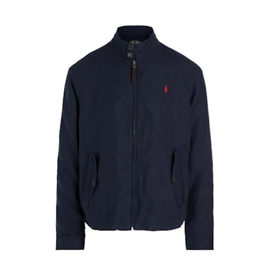 Polo Ralph Lauren SS22 Navy Blue Embroidered Pony Linen Jacket MNPOOTW16020807-410