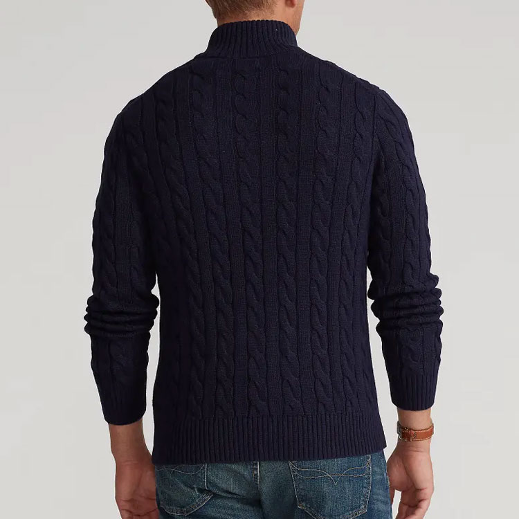 Details for Polo Ralph Lauren SS22 海军蓝半拉链绣标毛衣. MNPOSWE16820600-400