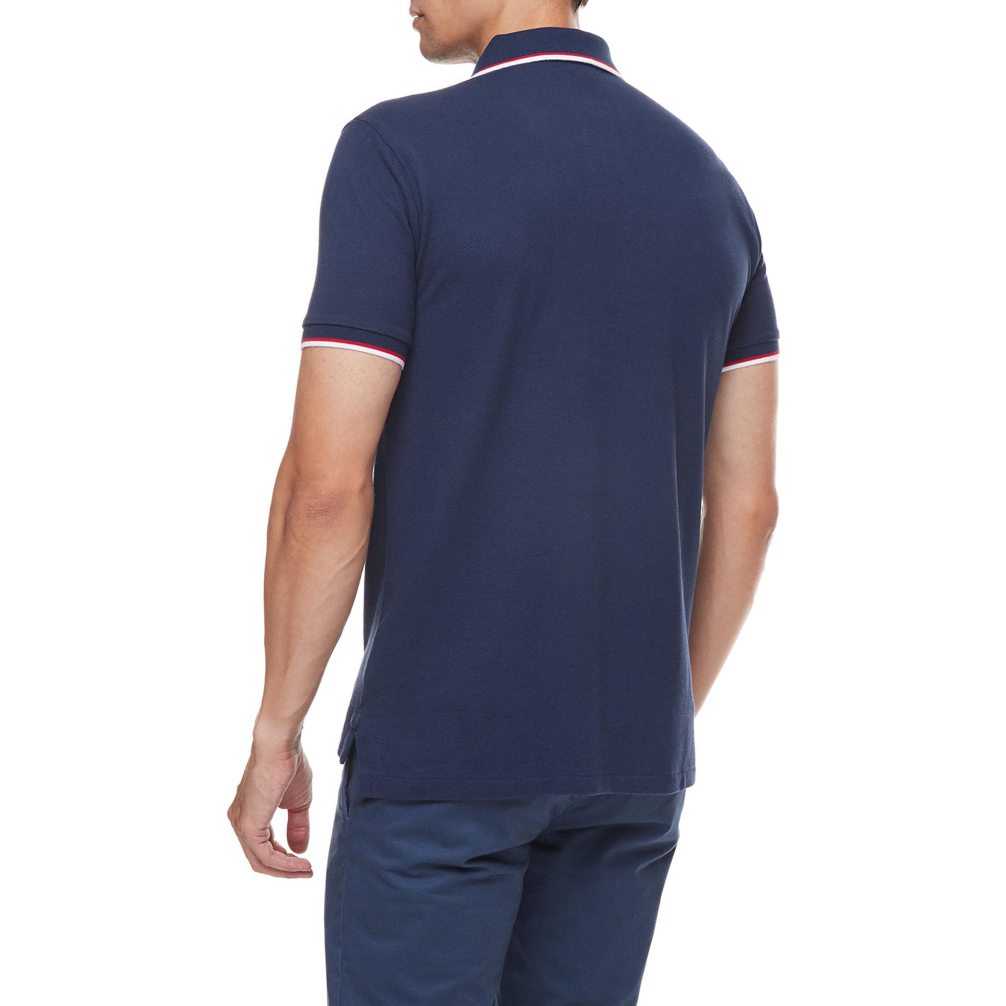 Purchase ポロラルフローレン SS22 ネイビーストライプロゴ刺繍半袖ポロシャツ メンズ 710842621003NAVY