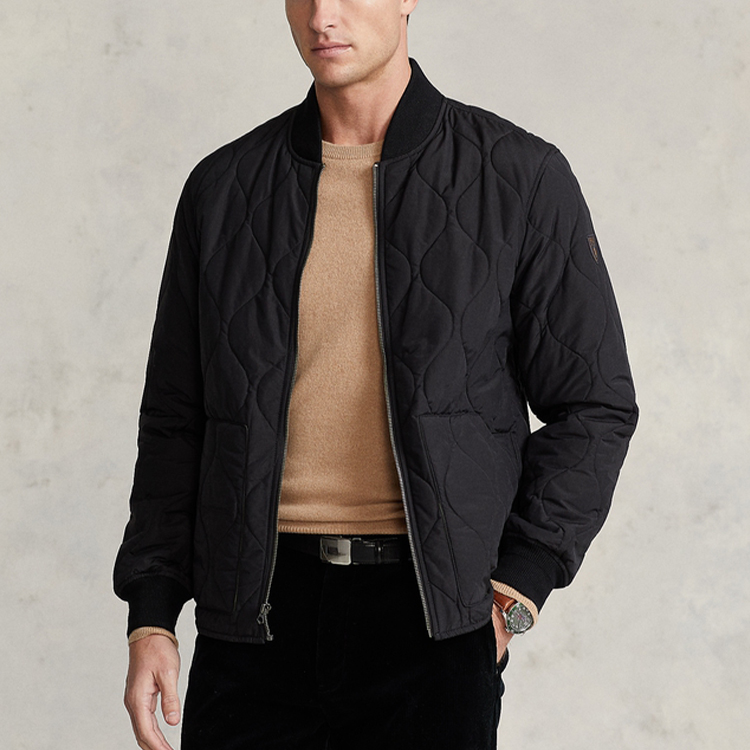 Purchase ポロ ラルフローレン SS22 キルティング ボンバージャケット ブラック 16020753-001