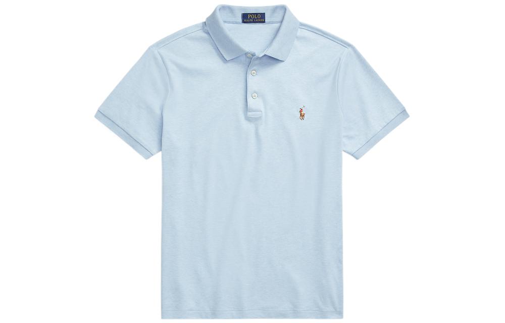 Polo Ralph Lauren SS22 Slim Fit Solid Blue Short Sleeve Polo Shirt for Men. MNPOKNI1N821582-400 圖 2