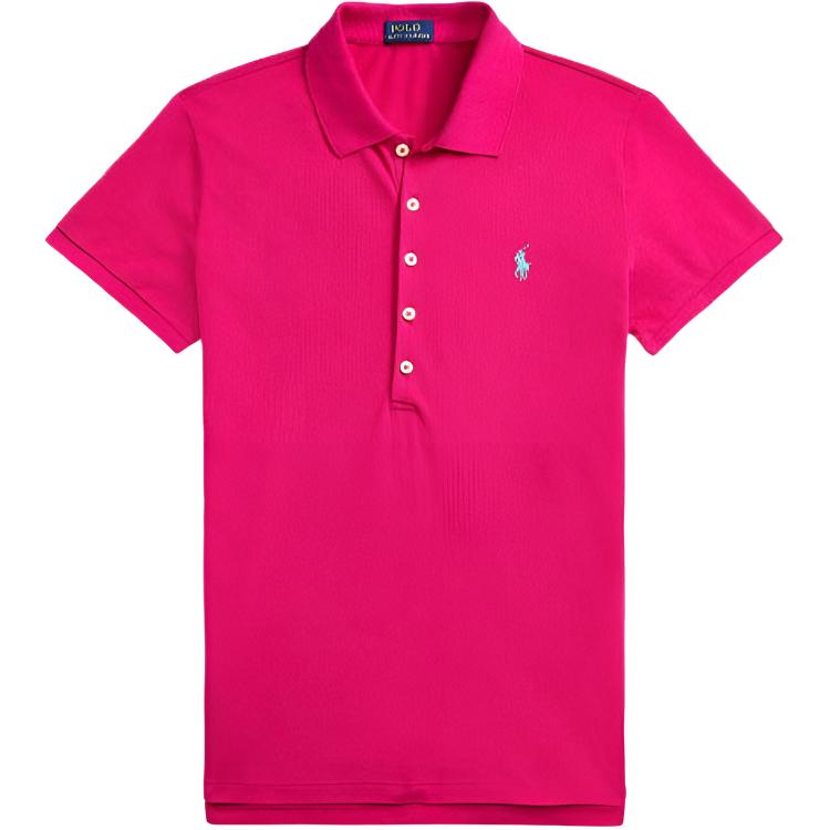Polo Ralph Lauren SS22 Slim Fit Stretch Short Sleeve Polo Shirt Men Pink WMPOKNINCU20271-650