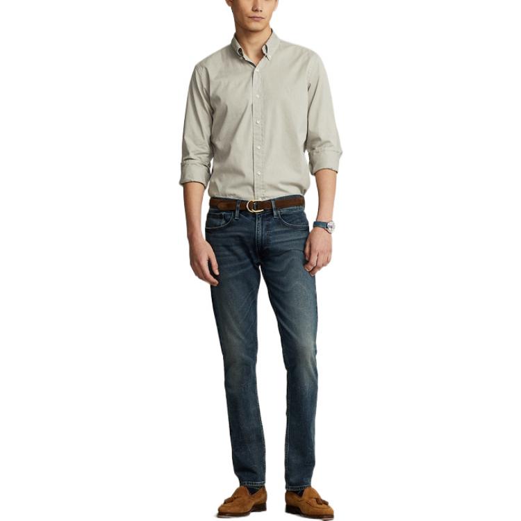 Lookbook Polo Ralph Lauren SS22 Solid Single-Breasted  Shirt Grey. MNPOWOV16822213-020