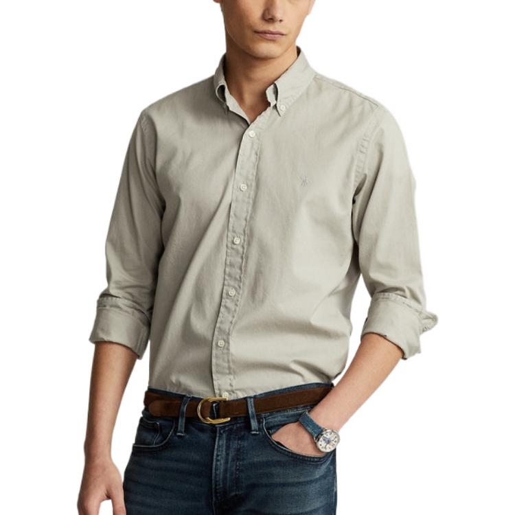 Purchase Polo Ralph Lauren SS22 Solid Single-Breasted  Shirt Grey. MNPOWOV16822213-020