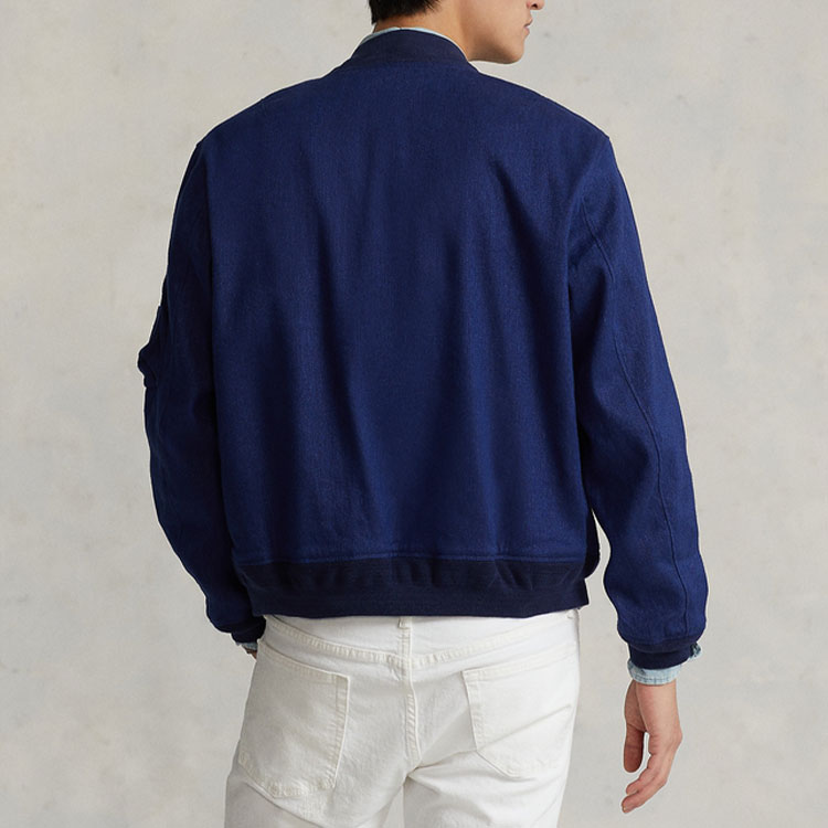 Polo Ralph Lauren SS22 Stretch Flight Bomber Jacket Men - Navy Blue. MNPOOTW16020826-410 圖 5