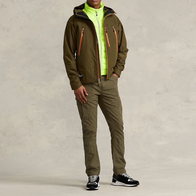 Lookbook Polo Ralph Lauren Jaket Hoodie Tahan Air Hijau SS22 16020048-300