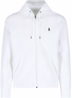 Polo Ralph Lauren SS22 White Hoodie with Logo Embroidery and Full Zip - . 710883329-013 Polo Ralph Lauren SS22 White Hoodie with Logo Embroidery and Full Zip - . 710883329-013