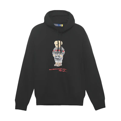 Polo Ralph Lauren SS23 Black Cartoon Graphic Hoodie Long Sleeve. 710852453-023