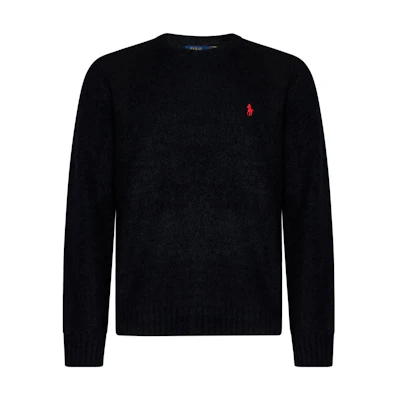 Polo Ralph Lauren SS23 Black Crewneck Pullover Sweater Long Sleeve 710918805-002