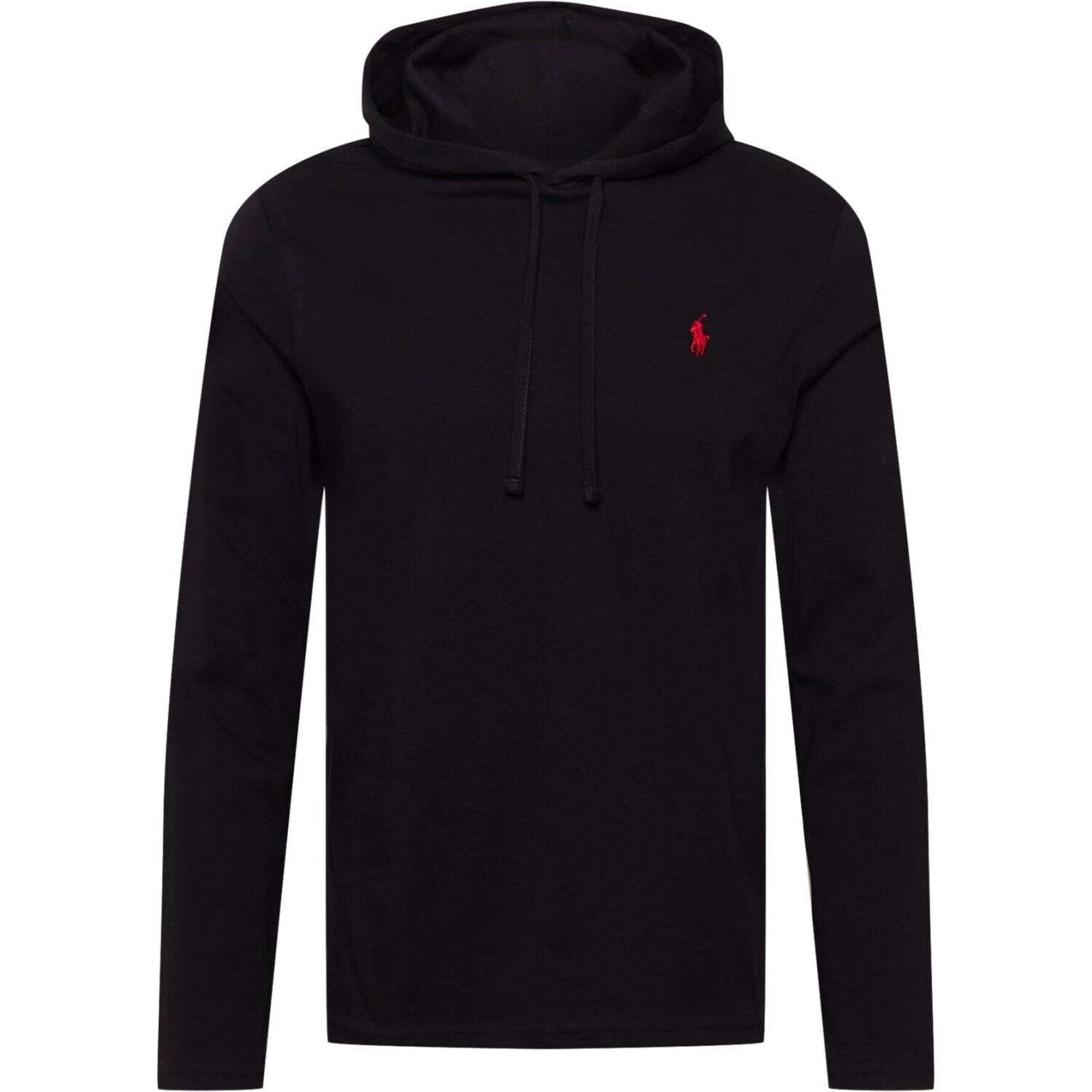 Polo Ralph Lauren SS23  Black Hoodie with Solid Color Logo Embroidery. 710847203-001