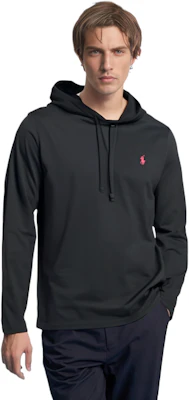 Polo Ralph Lauren SS23 黑色連帽衫,繡有純色標誌。 710847203-001 Lookbook Polo Ralph Lauren SS23 黑色連帽衫,繡有純色標誌。 710847203-001