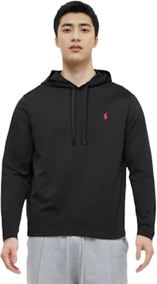 Polo Ralph Lauren SS23 黑色連帽衫,繡有純色標誌。 710847203-001 Shop Polo Ralph Lauren SS23 黑色連帽衫,繡有純色標誌。 710847203-001