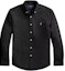 Order Polo Ralph Lauren SS23 Camisa Larga Negra con Logo Bordado. 710767828-001