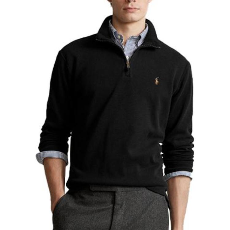 Shop Polo Ralph Lauren SS23 Hitam Sweatshirt Logo Bordir Solid. 710857073-013