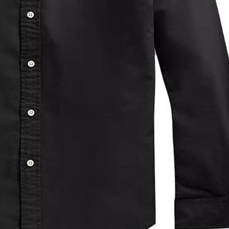 Details for Polo Ralph Lauren SS23 Camisa Larga Negra con Logo Bordado. 710767828-001