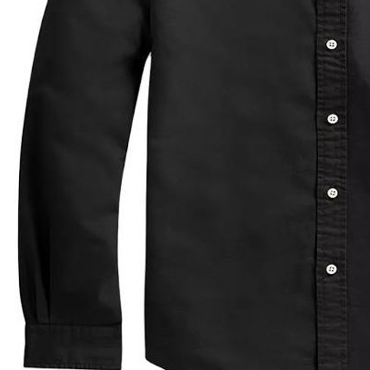 Sizing Polo Ralph Lauren SS23 Camisa Larga Negra con Logo Bordado. 710767828-001