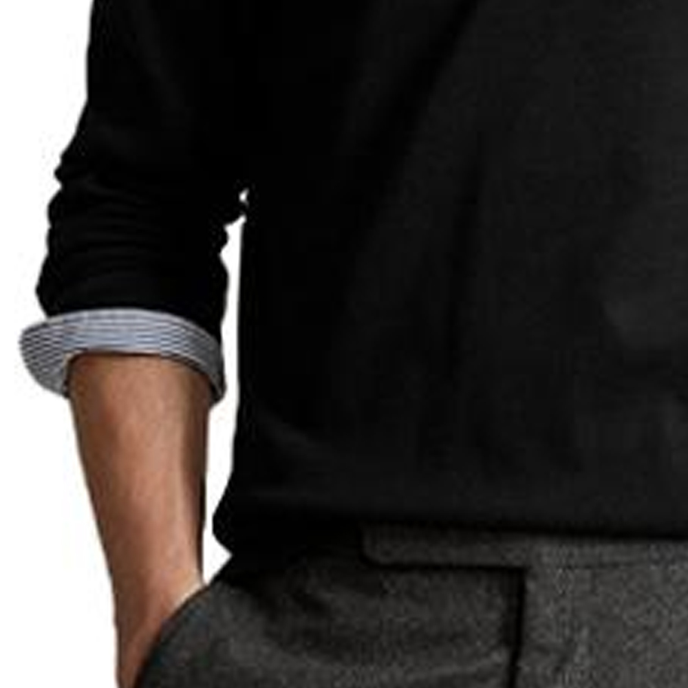 Cheap Polo Ralph Lauren SS23 Hitam Sweatshirt Logo Bordir Solid. 710857073-013