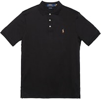 Polo Ralph Lauren SS23 Black Solid Polo Shirt with Logo Embroidery. 710870645-003 Polo Ralph Lauren SS23 Black Solid Polo Shirt with Logo Embroidery. 710870645-003