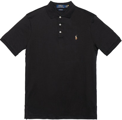 Polo Ralph Lauren SS23 Black Solid Polo Shirt with Logo Embroidery. 710870645-003 Buy Polo Ralph Lauren SS23 Black Solid Polo Shirt with Logo Embroidery. 710870645-003