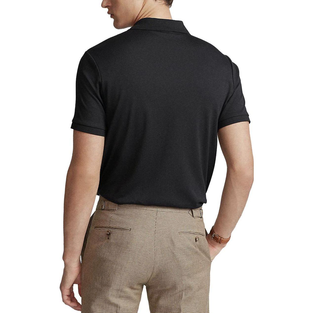 Purchase Polo Ralph Lauren SS23  Black Solid Polo Shirt with Logo Embroidery. 710870645-003