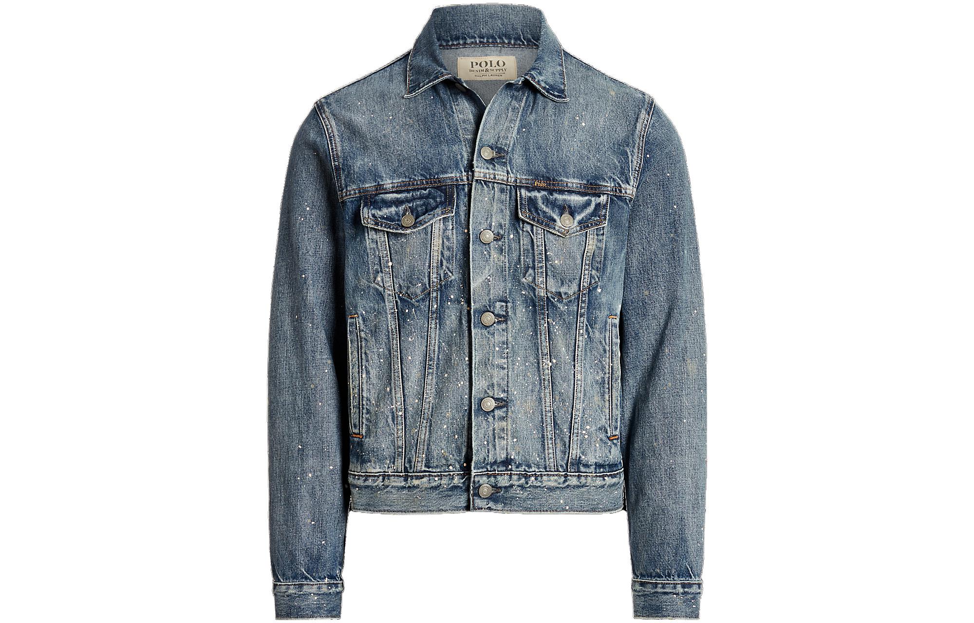 Polo Ralph Lauren SS23  Blue Denim Jacket with Button-Down Collar. 710900010001